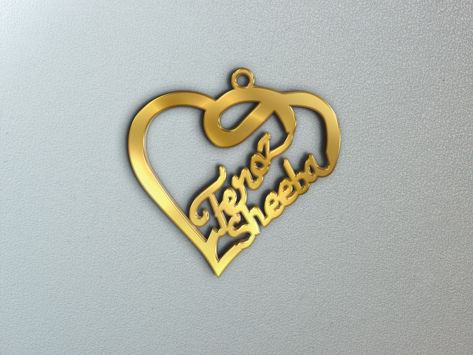 Teroz Sheeba · تصميم خط عربي ومجوهرات ليزر · مسار مغلق للفايبر ليزر · Gold Name - اسمك ذهب