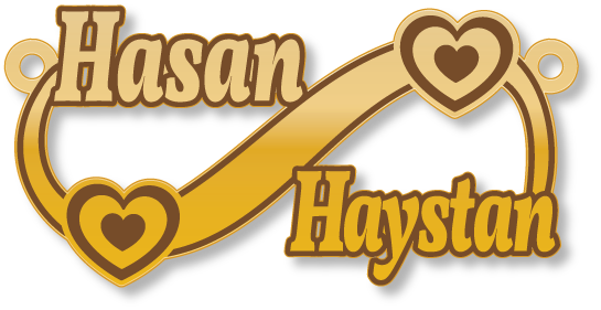 Hasan Haystan · تصميم خط عربي ومجوهرات ليزر · مسار مغلق للفايبر ليزر · Gold Name - اسمك ذهب