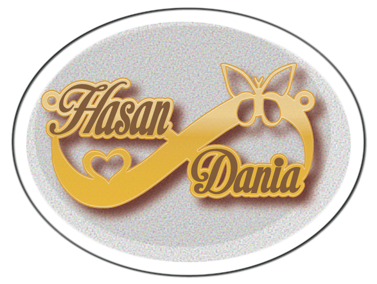 Hasan Dania · تصميم خط عربي ومجوهرات ليزر · مسار مغلق للفايبر ليزر · Gold Name - اسمك ذهب