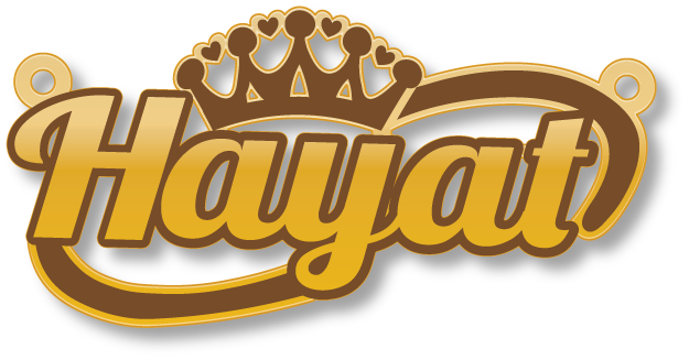 Hayat · Arabic Calligraphy Laser Jewelry CAD · Closed Vector Path for Fiber Laser · Gold Name