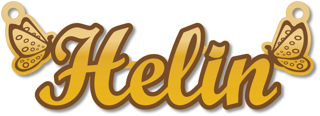 Helin · تصميم خط عربي ومجوهرات ليزر · مسار مغلق للفايبر ليزر · Gold Name - اسمك ذهب