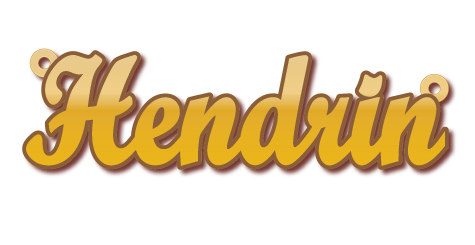 Hendrin · تصميم خط عربي ومجوهرات ليزر · مسار مغلق للفايبر ليزر · Gold Name - اسمك ذهب