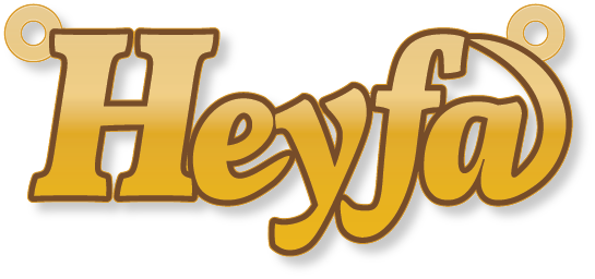 Heyfa · Arabic Calligraphy Laser Jewelry CAD · Closed Vector Path for Fiber Laser · Gold Name