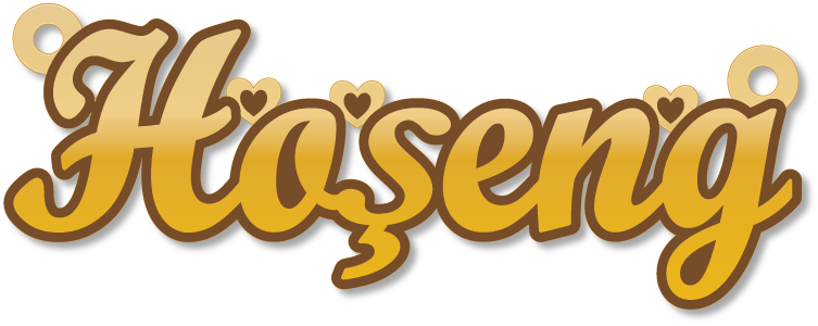 Hoseng · تصميم خط عربي ومجوهرات ليزر · مسار مغلق للفايبر ليزر · Gold Name - اسمك ذهب