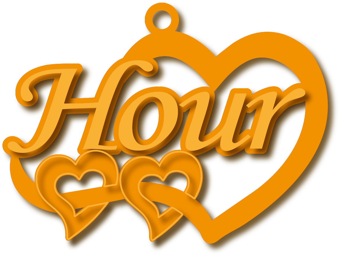 Hour · Arabic Calligraphy Laser Jewelry CAD · Closed Vector Path for Fiber Laser · Gold Name