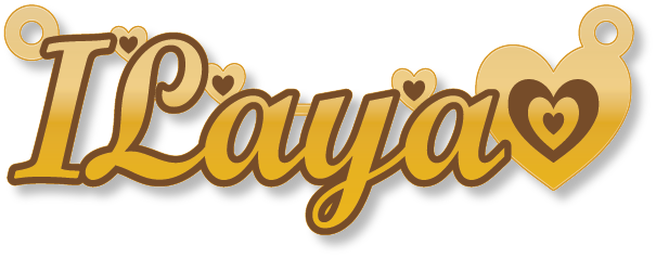 ILaya إيليا · Arabic Calligraphy Laser Jewelry CAD · Closed Vector Path for Fiber Laser · Gold Name