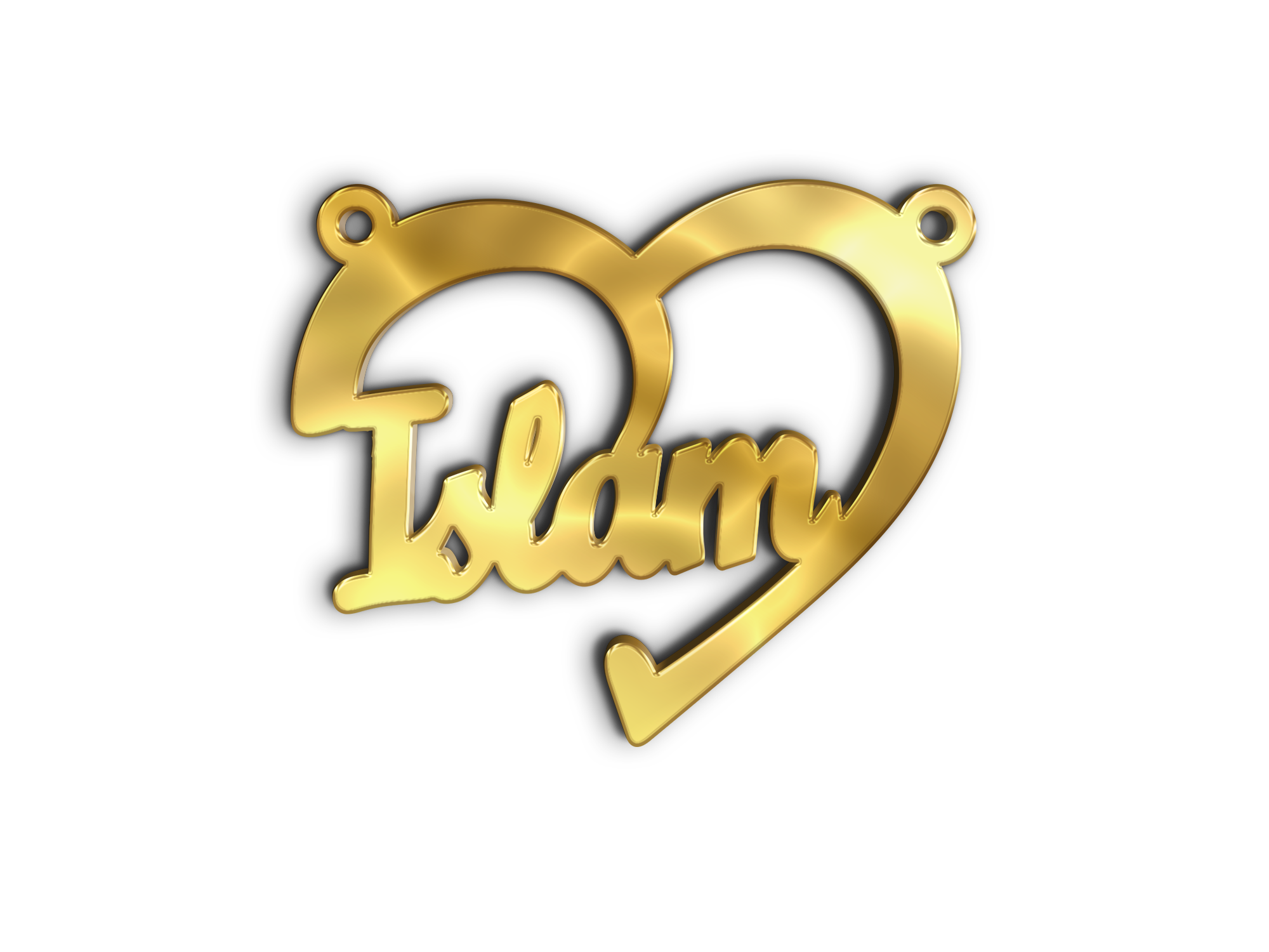 اسلام Islam · تصميم خط عربي ومجوهرات ليزر · مسار مغلق للفايبر ليزر · Gold Name - اسمك ذهب