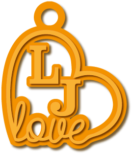 L J Love · تصميم خط عربي ومجوهرات ليزر · مسار مغلق للفايبر ليزر · Gold Name - اسمك ذهب