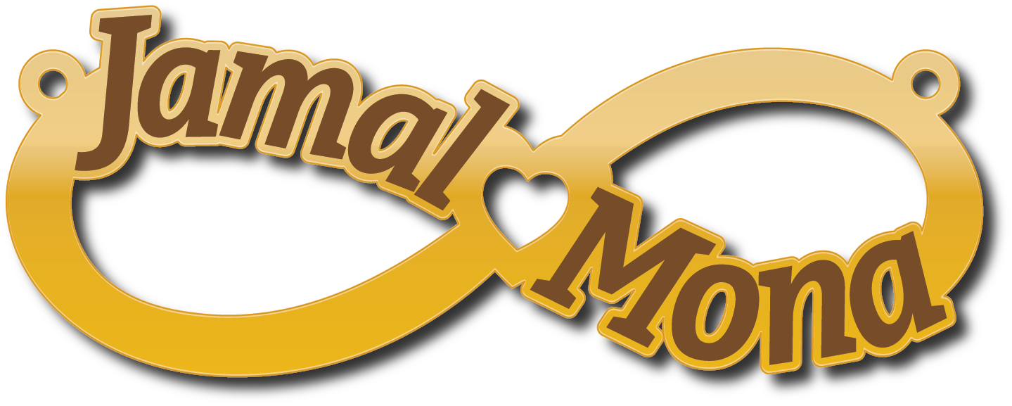 Jamal Mona · تصميم خط عربي ومجوهرات ليزر · مسار مغلق للفايبر ليزر · Gold Name - اسمك ذهب