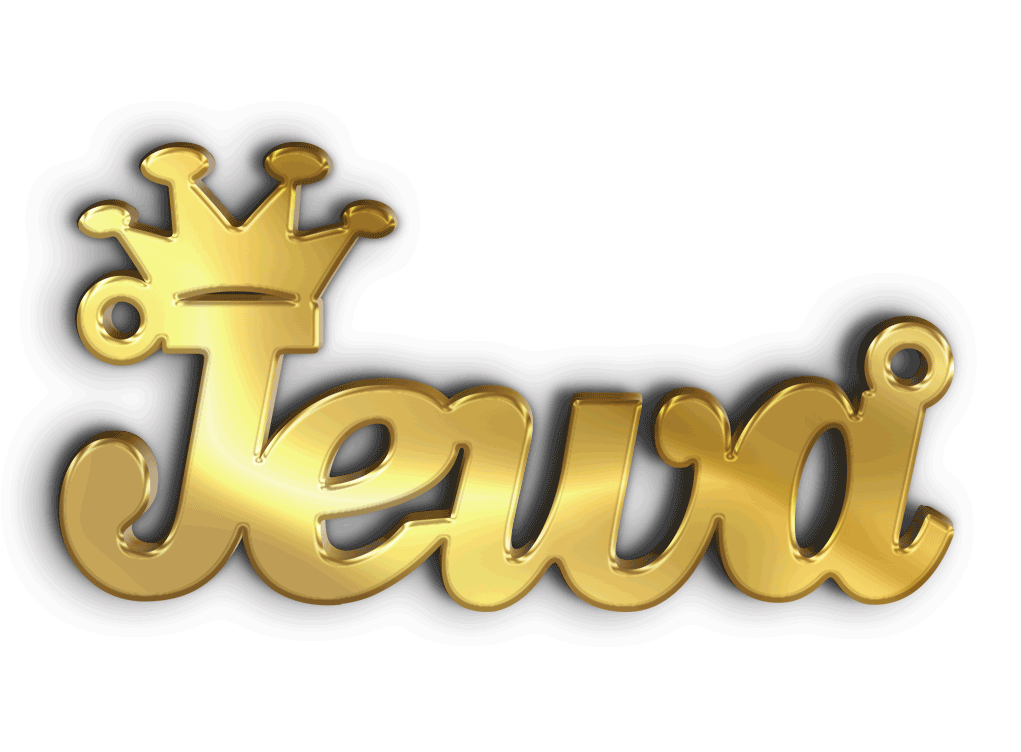 Jewa · تصميم خط عربي ومجوهرات ليزر · مسار مغلق للفايبر ليزر · Gold Name - اسمك ذهب