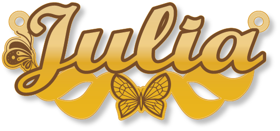 Julia · تصميم خط عربي ومجوهرات ليزر · مسار مغلق للفايبر ليزر · Gold Name - اسمك ذهب