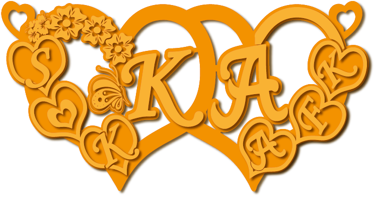 K A · تصميم خط عربي ومجوهرات ليزر · مسار مغلق للفايبر ليزر · Gold Name - اسمك ذهب