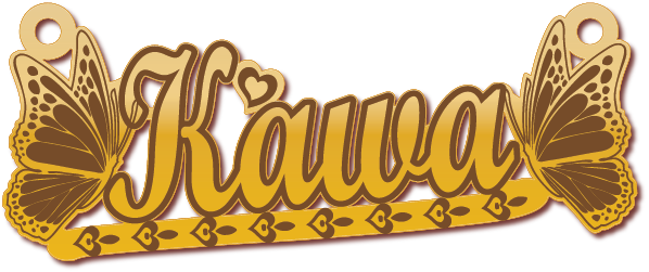 Kawa · Arabic Calligraphy Laser Jewelry CAD · Closed Vector Path for Fiber Laser · Gold Name