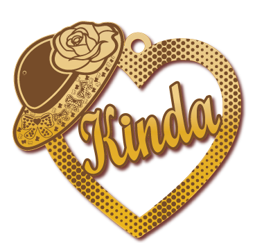 kinda كندا · Arabic Calligraphy Laser Jewelry CAD · Closed Vector Path for Fiber Laser · Gold Name