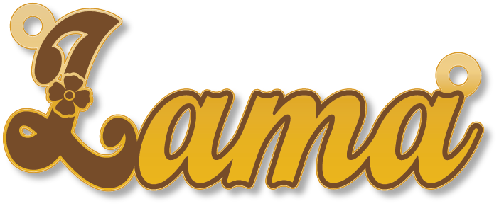 Lama
لمى · Arabic Calligraphy Laser Jewelry CAD · Closed Vector Path for Fiber Laser · Gold Name