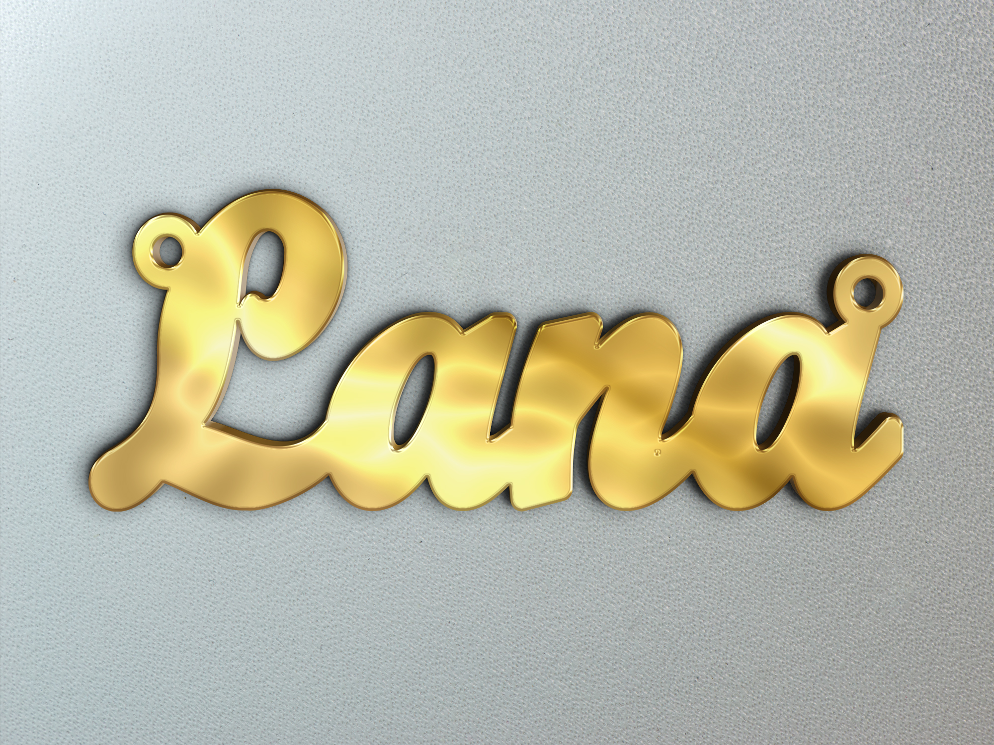 Lana · تصميم خط عربي ومجوهرات ليزر · مسار مغلق للفايبر ليزر · Gold Name - اسمك ذهب