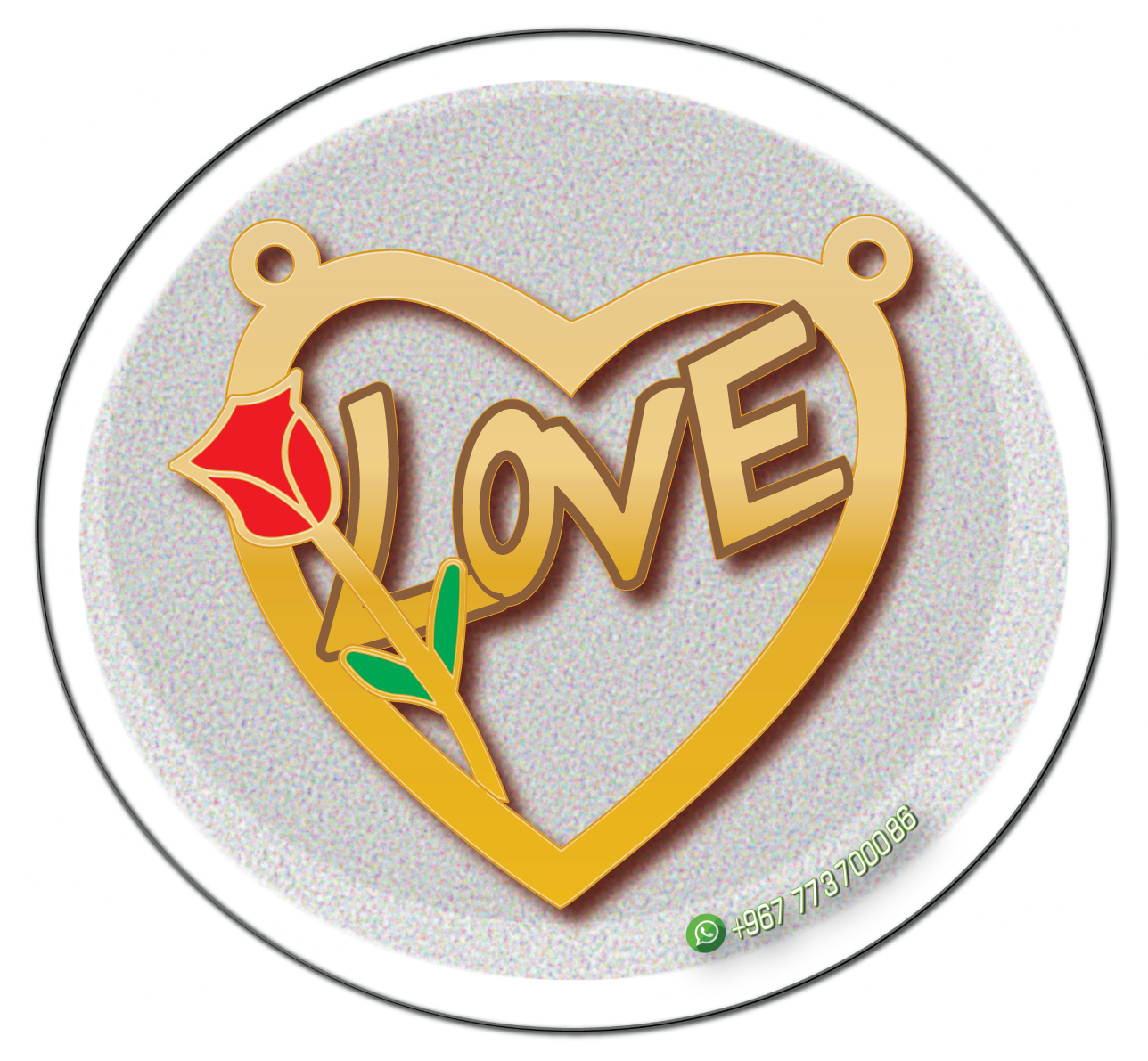 love · Arabic Calligraphy Laser Jewelry CAD · Closed Vector Path for Fiber Laser · Gold Name
