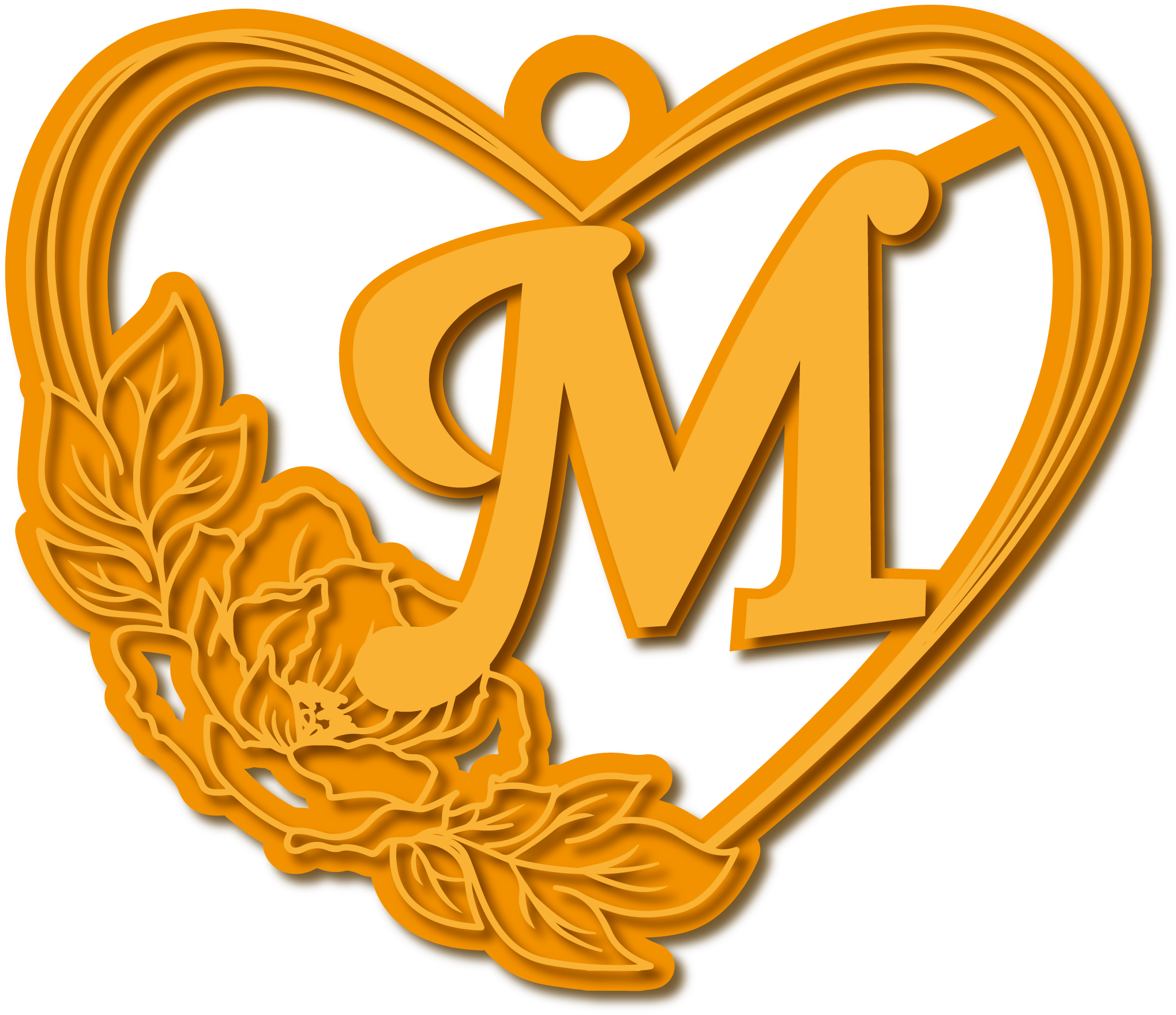 M · تصميم خط عربي ومجوهرات ليزر · مسار مغلق للفايبر ليزر · Gold Name - اسمك ذهب