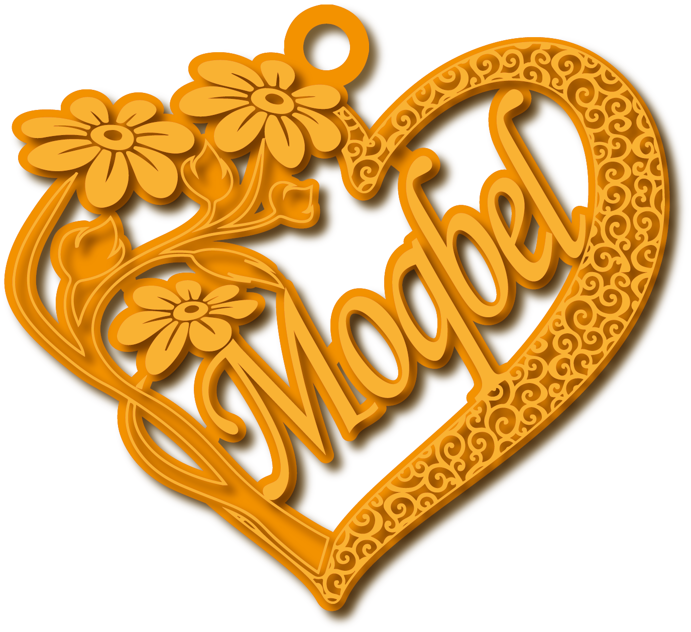 Moqbel · Arabic Calligraphy Laser Jewelry CAD · Closed Vector Path for Fiber Laser · Gold Name