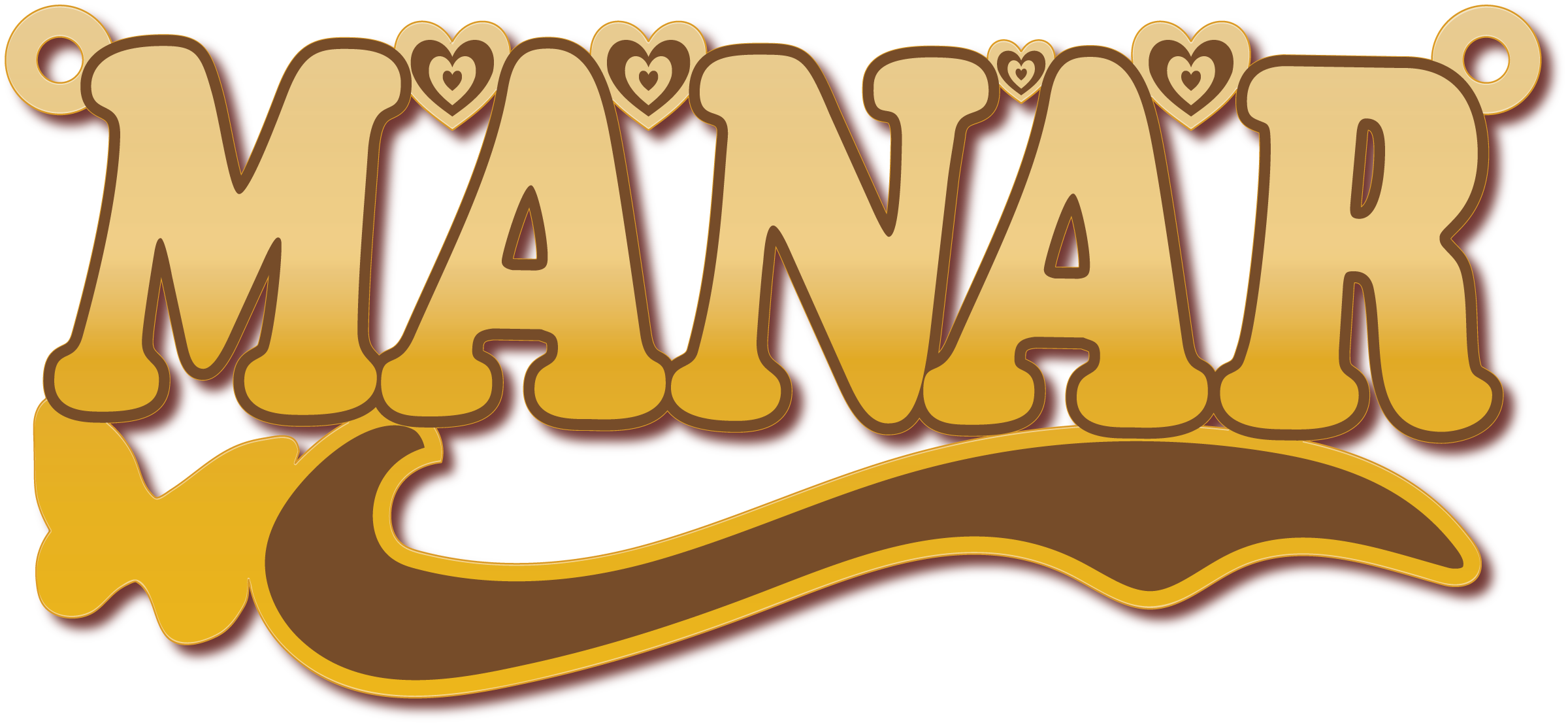 Manar · تصميم خط عربي ومجوهرات ليزر · مسار مغلق للفايبر ليزر · Gold Name - اسمك ذهب
