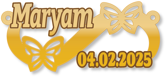 Maryam · تصميم خط عربي ومجوهرات ليزر · مسار مغلق للفايبر ليزر · Gold Name - اسمك ذهب