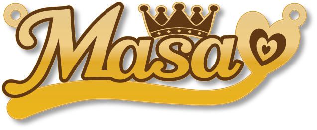 Masa · تصميم خط عربي ومجوهرات ليزر · مسار مغلق للفايبر ليزر · Gold Name - اسمك ذهب