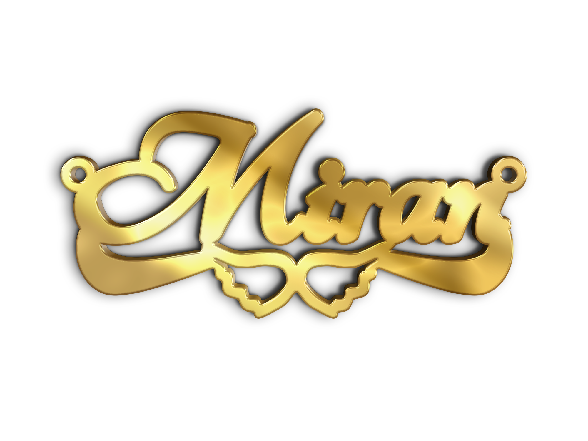 Mirar · Arabic Calligraphy Laser Jewelry CAD · Closed Vector Path for Fiber Laser · Gold Name