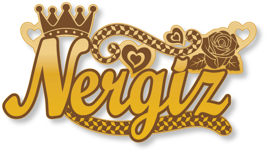 Nergiz · Arabic Calligraphy Laser Jewelry CAD · Closed Vector Path for Fiber Laser · Gold Name