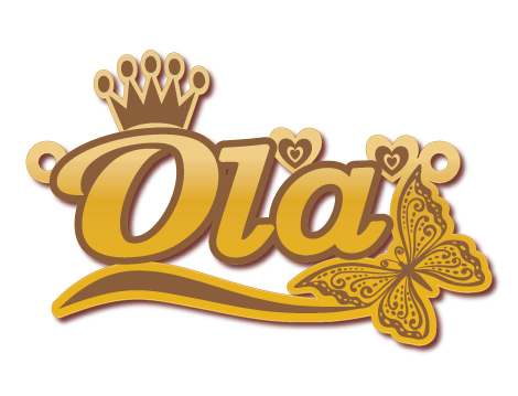 Ola · Arabic Calligraphy Laser Jewelry CAD · Closed Vector Path for Fiber Laser · Gold Name