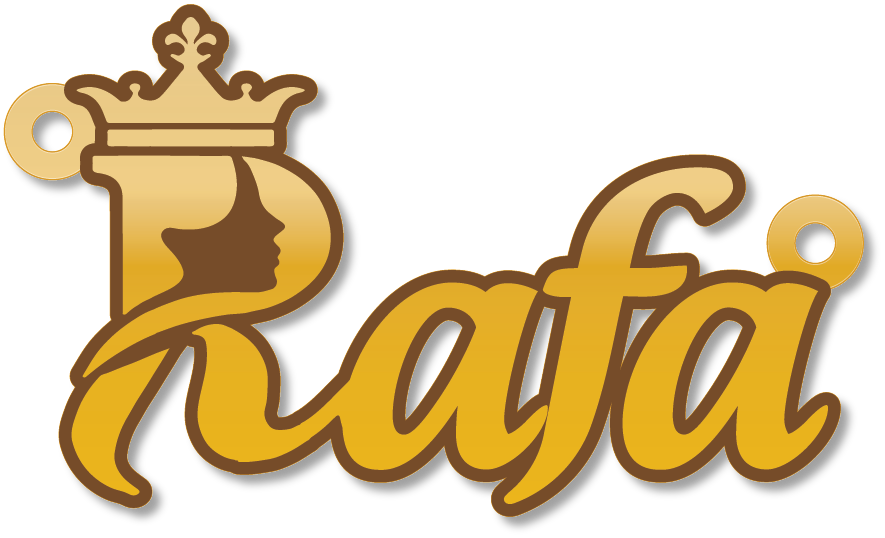 Rafa · تصميم خط عربي ومجوهرات ليزر · مسار مغلق للفايبر ليزر · Gold Name - اسمك ذهب