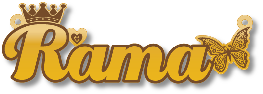 Rama · تصميم خط عربي ومجوهرات ليزر · مسار مغلق للفايبر ليزر · Gold Name - اسمك ذهب