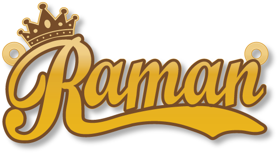 Raman · Arabic Calligraphy Laser Jewelry CAD · Closed Vector Path for Fiber Laser · Gold Name