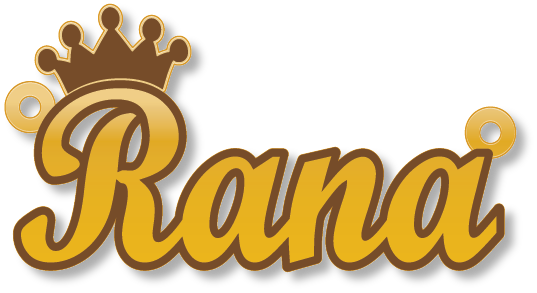 Rana · تصميم خط عربي ومجوهرات ليزر · مسار مغلق للفايبر ليزر · Gold Name - اسمك ذهب