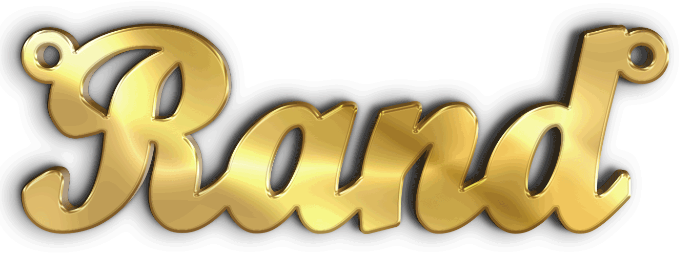 Rand · تصميم خط عربي ومجوهرات ليزر · مسار مغلق للفايبر ليزر · Gold Name - اسمك ذهب
