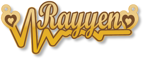 Rayyen · تصميم خط عربي ومجوهرات ليزر · مسار مغلق للفايبر ليزر · Gold Name - اسمك ذهب