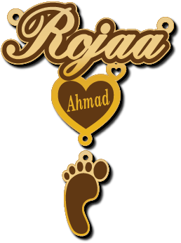 Rojaa Ahmad · تصميم خط عربي ومجوهرات ليزر · مسار مغلق للفايبر ليزر · Gold Name - اسمك ذهب