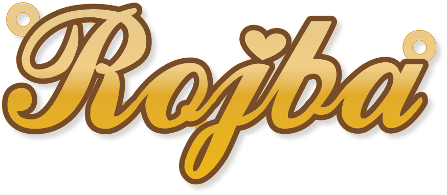 Rojba · Arabic Calligraphy Laser Jewelry CAD · Closed Vector Path for Fiber Laser · Gold Name