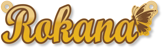 Rokana · Arabic Calligraphy Laser Jewelry CAD · Closed Vector Path for Fiber Laser · Gold Name