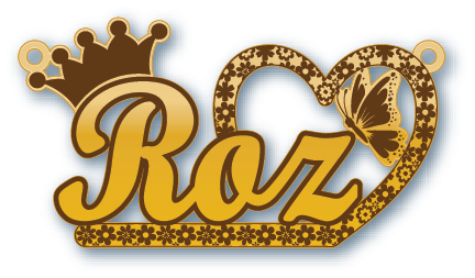 Roz · تصميم خط عربي ومجوهرات ليزر · مسار مغلق للفايبر ليزر · Gold Name - اسمك ذهب
