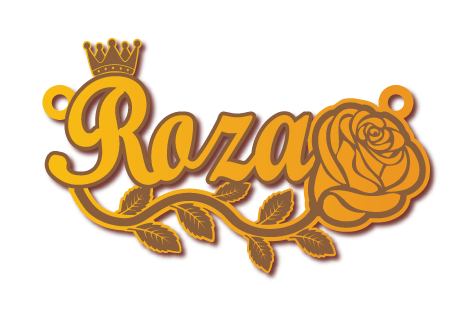 Roza · Arabic Calligraphy Laser Jewelry CAD · Closed Vector Path for Fiber Laser · Gold Name