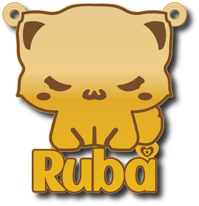 Ruba · تصميم خط عربي ومجوهرات ليزر · مسار مغلق للفايبر ليزر · Gold Name - اسمك ذهب