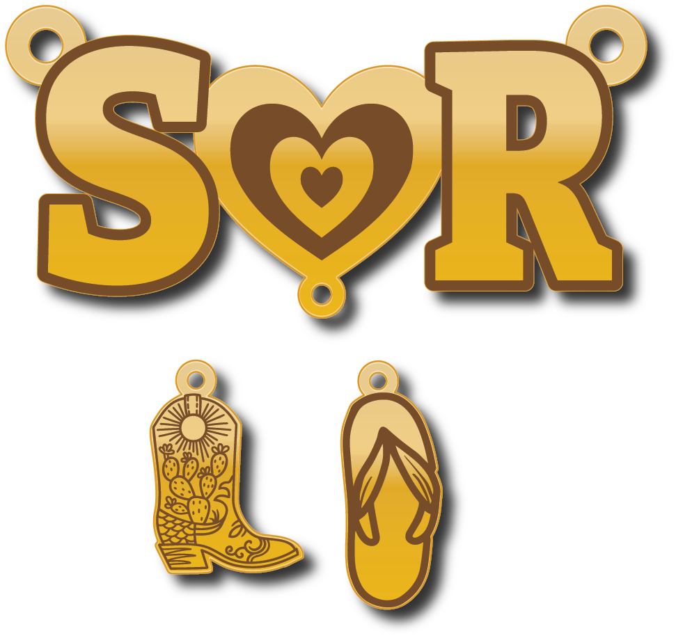 S R · تصميم خط عربي ومجوهرات ليزر · مسار مغلق للفايبر ليزر · Gold Name - اسمك ذهب