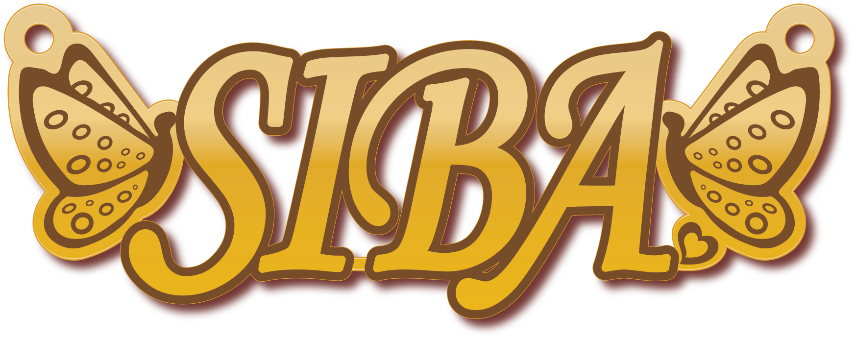 Siba · تصميم خط عربي ومجوهرات ليزر · مسار مغلق للفايبر ليزر · Gold Name - اسمك ذهب