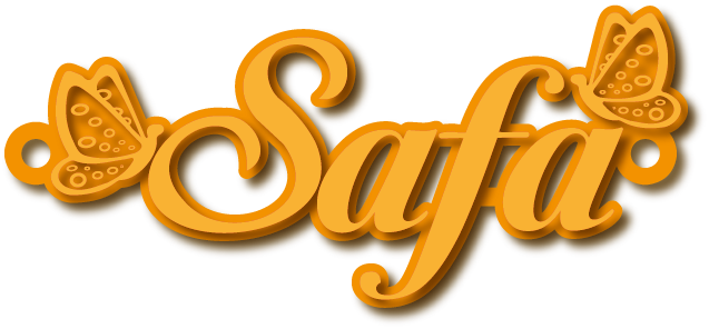 Safa · تصميم خط عربي ومجوهرات ليزر · مسار مغلق للفايبر ليزر · Gold Name - اسمك ذهب