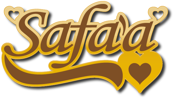 Safaa · تصميم خط عربي ومجوهرات ليزر · مسار مغلق للفايبر ليزر · Gold Name - اسمك ذهب