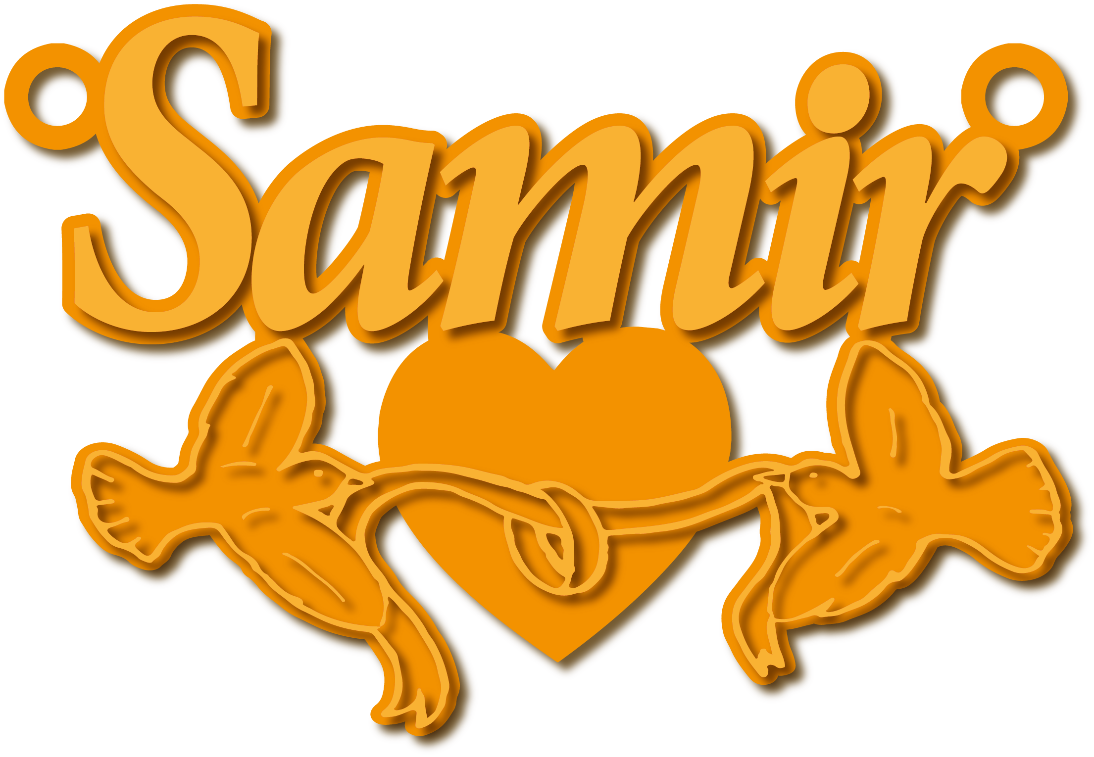 Samir · تصميم خط عربي ومجوهرات ليزر · مسار مغلق للفايبر ليزر · Gold Name - اسمك ذهب