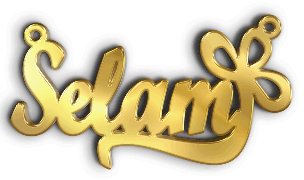 Selam · تصميم خط عربي ومجوهرات ليزر · مسار مغلق للفايبر ليزر · Gold Name - اسمك ذهب