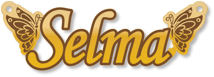 Selma · تصميم خط عربي ومجوهرات ليزر · مسار مغلق للفايبر ليزر · Gold Name - اسمك ذهب