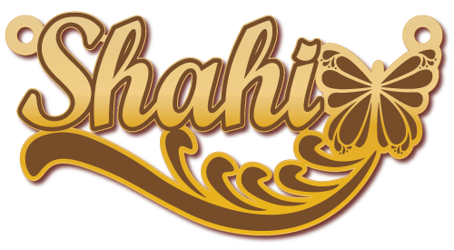 Shahi · تصميم خط عربي ومجوهرات ليزر · مسار مغلق للفايبر ليزر · Gold Name - اسمك ذهب