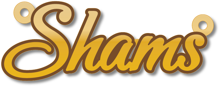Shams شمس · Arabic Calligraphy Laser Jewelry CAD · Closed Vector Path for Fiber Laser · Gold Name